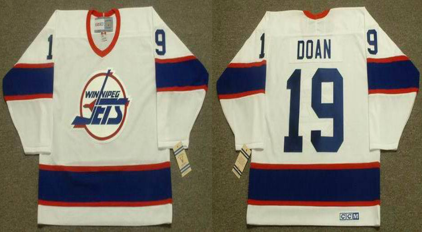 2019 Men Winnipeg Jets 19 Doan white CCM NHL jersey